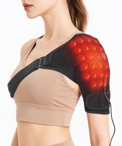 Shoulder Heating Pads for Pain Relief - Jade Stone Heated Shoulder Wrap with 3 Temperature Settings, Ideal for Rotator Cuff, Shoulder Soreness Relief at Home,Office