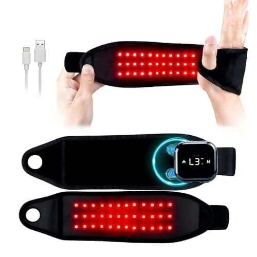 Suerbeaty Red Light Device for Hands Wrist, Cordless & Rechargeable 2000mAh Controller with Auto-Off Timer, 660nm & 850nm NIR for Comfort Support - Image 1