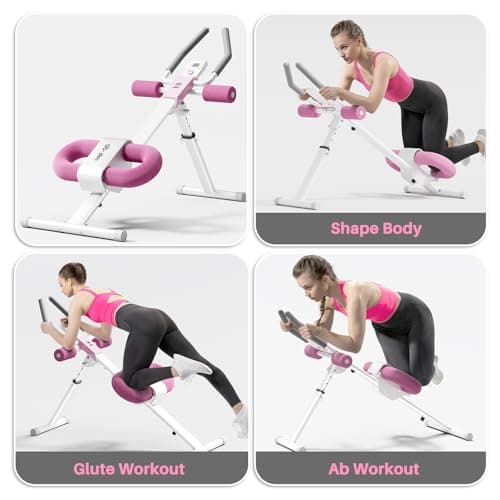 CITXMOTI Ab Machine, Adjustable Abdominal Trainer (Pink) - Thumbnail 3