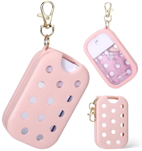 Palksky Hand Sanitizer Spray Case for Touchland,Hand Sanitizer Case with Keychain Holder for Power Mist and Glow Mist1 fl OZ Travel Size(Pink),Not Include Spray - Image 1