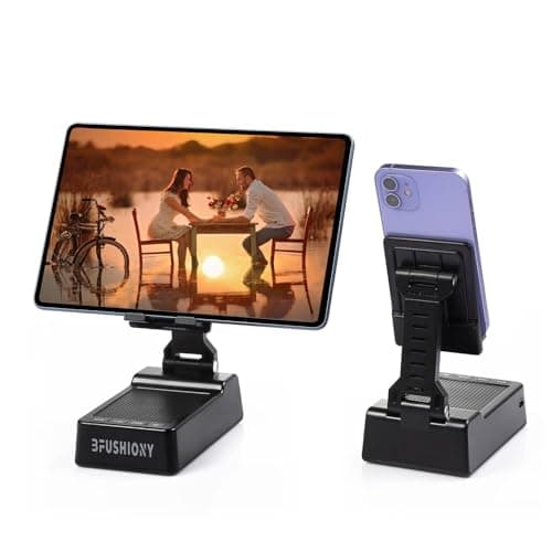 Father's Day Gifts for Dad, Birthday Gifts for Men Women, 4 in 1 Cell Phone Stand with Bluetooth Speaker Dual Connect, Stocking Stuffers White Elephant Gifts for Adults (2 Pack) - Image 1