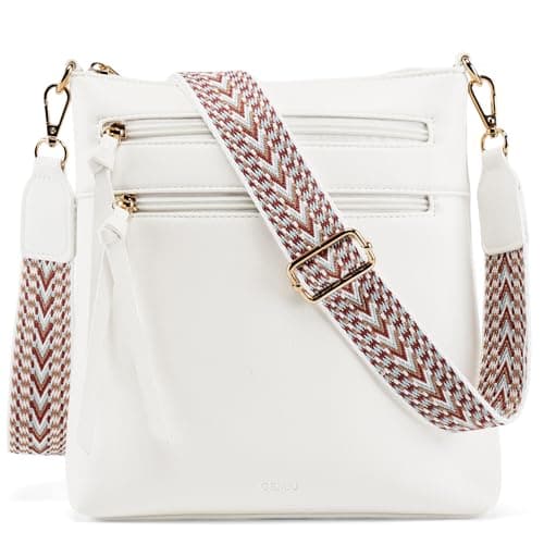 GEMIU Womens Crossbody Purse Multi Pocket Crossbody Bags for Women Lightweight Crossbody Purses For Women White - Image 1