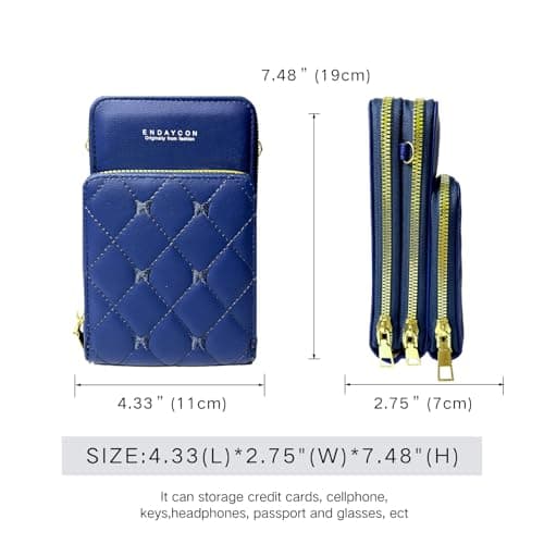 Endaycon Crossbody for Women, Trendy Small Phone Purse with Secure Card Slots, Lightweight Card wallet - Thumbnail 5