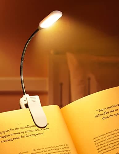 Monotremp Book Lights for Reading at Night in Bed, 80 Hours Runtime Rechargeable Reading Lights for Books in Bed, 3 Brightness Levels × 3 Color Temperatures, 1.3 oz Lightweight - Image 1