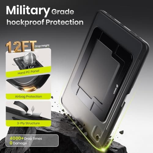 WSKEN for iPad Air 11 Inch Case - M4/M3/M2 (2026/2025/2024), iPad Pro 11, iPad Air 5th/4th Gen (2022/2020), Multi Adjustable Kickstand Cover, Ultra Stable Shockproof Cover with Pencil Holder, Black - Thumbnail 2