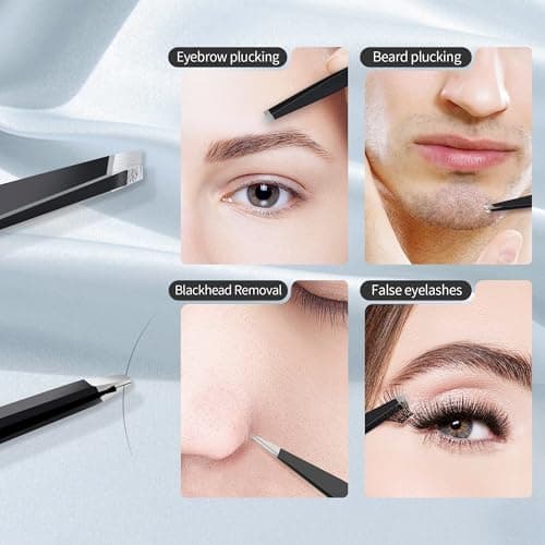 MIYADIVA 30X Magnifying Mirror, Small Travel Mirror with Suction Cup and Tweezers, 3.5 Inches - Thumbnail 2