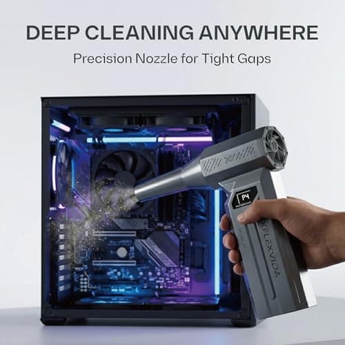 Compressed Air Duster-120000RPM Super Power Electric Air Duster, 4-Gear Adjustable Mini Blower with Fast Charging, Dust Blower for Computer, Keyboard, House, Outdoor and Car - Thumbnail 2