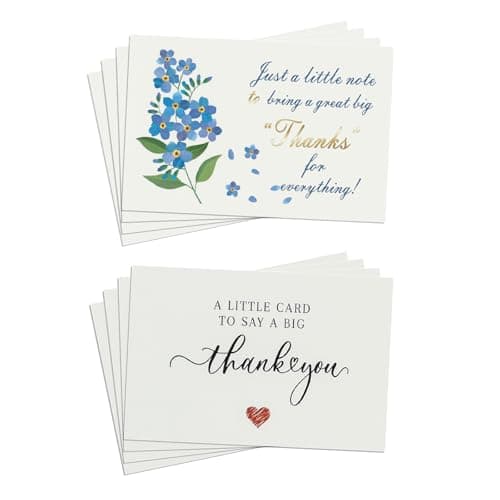 28 Pack 350GSM Thank You Cards with Envelopes, Glitter Heart Gold Foil Premium Greeting Cards, Pefect for Weddings, Baby Showers, Teacher Appreciation, Graduation, Small Business Gifts, Holiday & Christmas Thank You Notes - Image 1