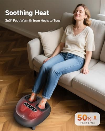 Snailax Foot Massager with Heat and Compression, Shiatsu Foot Massager for Neuropathy and Plantar Fasciitis, Deep Kneading, Rolling, Remote Control, Fits up to Size 14 - Thumbnail 5
