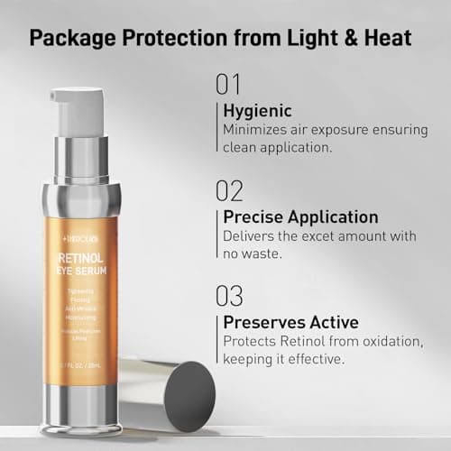 Retinol Eye Cream for Anti-Aging & Wrinkles – Firming, Hydrating & Repairing Eye Serum with Niacinamide, Hyaluronic Acid, Vitamin E & Bifida Ferment Lysate, 0.7 Fl Oz (Pack of 2) - Thumbnail 6