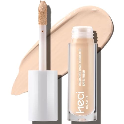 HECI BEAUTY Liquid Concealer Makeup for Blemishes & Dark Circles - Medium to Full Coverage Concealer for Face, 03 Light, 0.22 Fl Oz - Image 1