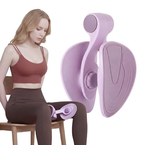 35LB Fixed-Resistance Inner Thigh Exerciser, Balanced Center-of-Gravity Hip & Leg Trainer for Women & Men, Easy-to-Use Lower Body & Pelvic Floor Workout Equipment for Home Gym (Purple) - Image 1