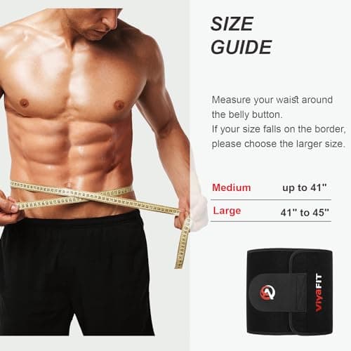 Viyafit Waist Trimmer Belt, Premium Waist Trainer for Women & Men Weight Loss Red - Thumbnail 5