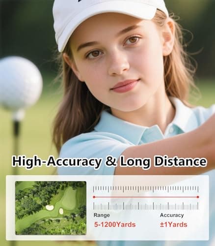 Flagfront Range Finder Golf Rangefinder with Slope, 1200 Yards Golf Range Finder, 6X Magnification, Flag Locking Vibration, Must Accessories for Golfer - Thumbnail 6