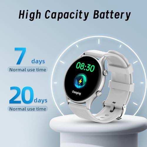 Smart Watches for Women,Fitness Smart Watch (Answer/Make Call), 1.4"Screen Waterproof Smart Watches with 123 Sports Modes/Heart Rate Monitor/Sleep Tracker, Watches for Women for Android iOS Grey - Thumbnail 6