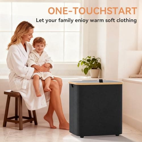 Towel Warmer for Bathroom,35L Foldable Towel Warmer Quick Heat Warming Tub Heating Detachable Bucket with Auto Shut Off, Electric Hot Towel for Spa,Blanket,Baby,Bathrobe Towels - Thumbnail 3