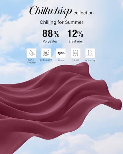 G4Free High Waisted Tennis Skirts for Women 15" Flowy Golf Skort Athletic Inner Shorts with 4 Pockets(Dark Burgundy,M) - Thumbnail 3