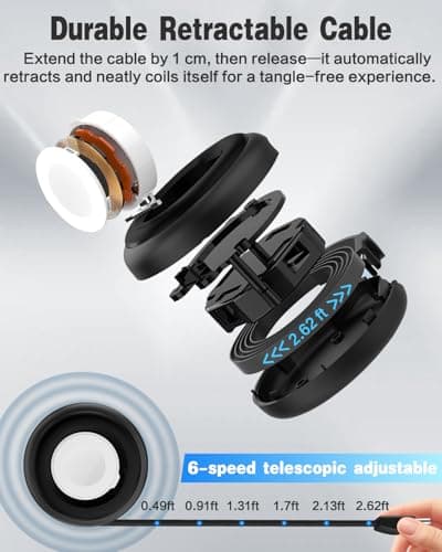 Jasput for Apple Watch Magnetic Charging Dock, Retractable USB C Cable, Fast Charging Smart Magnetic Apple Watch Charger, for iWatch Ultra Series 10/Se/9/8/7/6/5/4/3/2/1 - Thumbnail 5