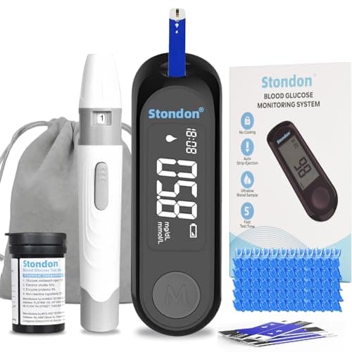 Blood Glucose Monitor Kit, Blood Sugar Test Kit with Lancing Device, 50 Test Strips and 50 Lancets, Glucose Meter for Home Use, Diabetes Home Testing Kit - Image 1