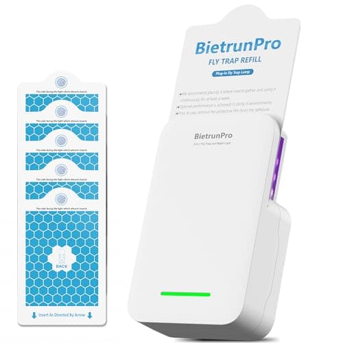 Flying Insect Traps+5 Refill Cartridges, 2026 2nd Gen, UV/Blue/Yellow Light Plug in Fly Trap & Indoor Bug Catcher for Gnats, No-Mess Bug Zapper, House & Fruit Flies, 7 * 24hrs Pest Control - Image 1