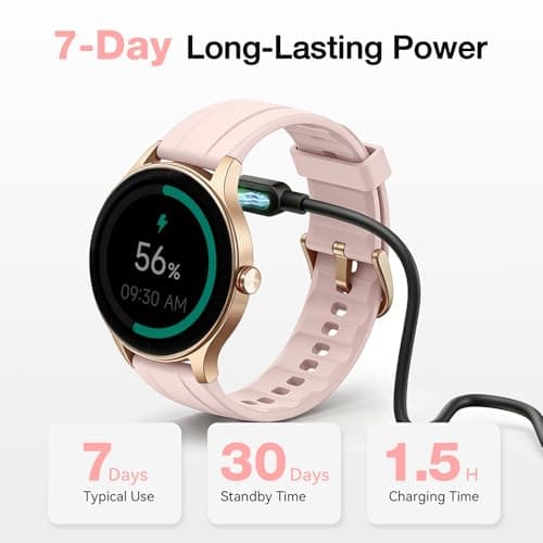 Fitpolo Smart Watch for Women, 1.27” HD Touchscreen, Bluetooth Call & Answer, IP68 Waterproof, 105+ Sports Modes, Fitness Tracker with Heart Rate/SpO2/Sleep Monitor, Smartwatch Gift for Wife - Pink - Thumbnail 6