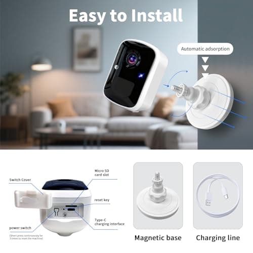 Goalake Wireless Security Cameras, 3MP WiFi Battery Powered Camera with AI Motion Detection, 2-Way Talk, Spotlight, Siren, IP65, Cloud & Up to 256G SD Storage(About 180 Days Storage SD Card Included) - Thumbnail 6