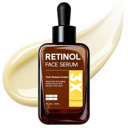Retinol Serum for Face & Neck, Anti Aging B5 Resurfacing Face Serum with Niacinamide + Collagen + Hyaluronic Acid, Smooths Wrinkles & Fine Lines, Dark Spot Corrector, Brighten Dullness - Image 1