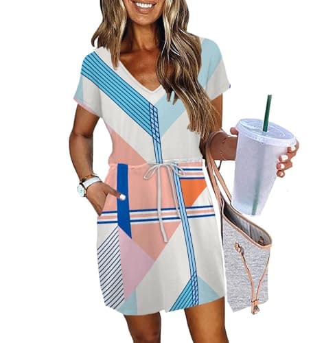 Dresses for Women Summer 2026 Wedding Guest Cocktail Formal Casual Boho Maxi Midi Mother of Bride Pink Casual Dress Beach Vacation Clothes Fashion Clothing School Teacher Outfits M - Image 1