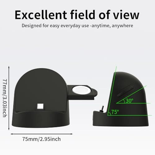 Charger Stand for Apple Watch and iPhone,USB-C Phone Charging Dock 15W Fast Charging,Support Nightstand Mode,for iPhone15/16/17/Samsung,for iwatch10/9/8/7/6/5/4/3/2/SE/Ultra/Ultra2 - Thumbnail 4