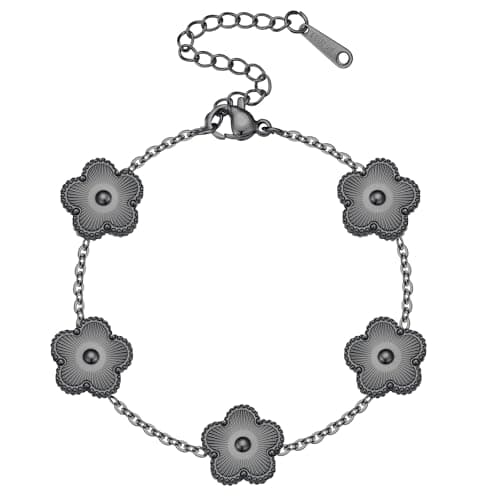 Fimhut Easter Basket Stuffers Clover Pendant Bacelets Set for Women 14K Gold Plated Four Leaf Clover Bacelets Lucky Simple Jewelry Gifts for Women Fade-resistant Jewelry,Italian Charm Bracelet - Image 1