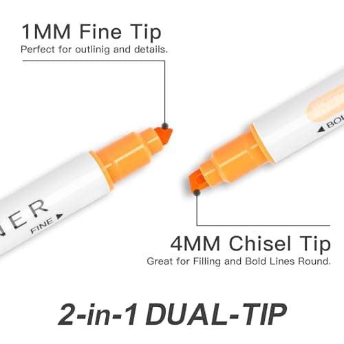 HANKU Pastel Highlighters, 12 Assorted Retro Colors, Dual Tip No Bleed Bible Highlighters, Quick Dry Highlighter Book Markers for Journaling, Bible Study, Adults Coloring, Office School Supplies - Thumbnail 2