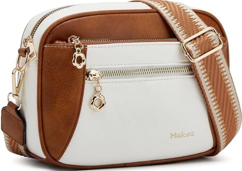 Makes Crossbody Purse for Women Small Crossbody Bags Trendy Vegan Leather with Adjustable Shoulder Strap - Image 1