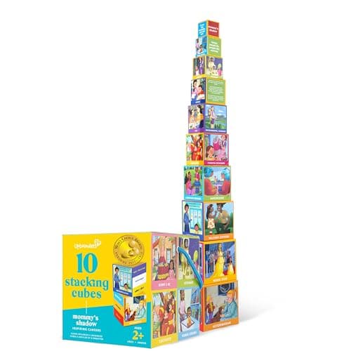 Upbounders® Stacking & Nesting Blocks | FSC®-Certified Educational Toy for Toddlers 2+ | Montessori-Inspired Learning Toy with Career-Themed Illustrations | Develops Fine Motor & Cognitive Skills - Image 1