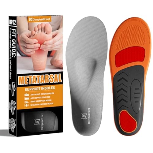 Deepballfeet Metatarsalgia Support Insoles with Built-In Metatarsal Pad for Men Women, Shoe Inserts for Morton’s Neuroma, Ball of Foot Pain Relief, Orthotic Arch Support Insoles for Standing All Day-C - Image 1
