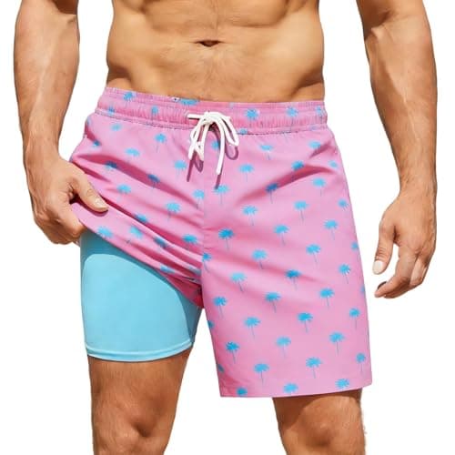 CoozySphere Mens 7 inch Swim Trunks with Compression Liner Quick Dry Board Shorts Mens Bathing Suits XXL - Image 1