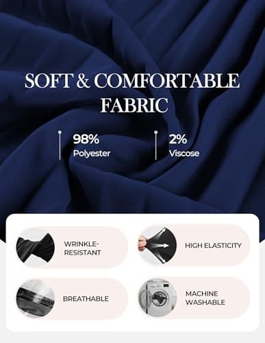 GRACE KARIN Women 2026 Summer Business Shirt Dress,Short Sleeve Collared Neck Button Midi Dresses,Pleated Casual Dresses Navy Blue L - Thumbnail 6