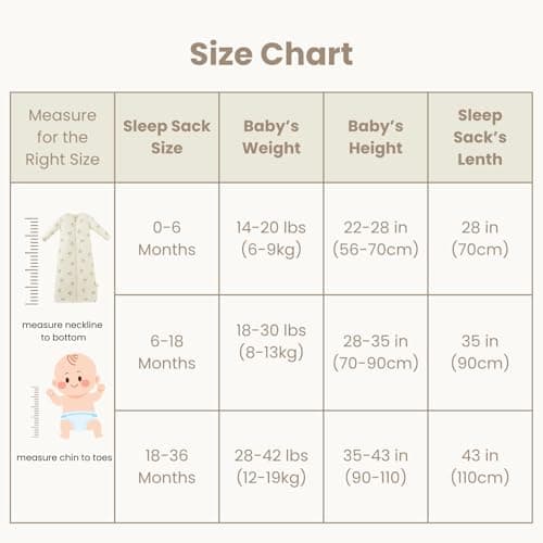 AnZai 2.5 TOG Baby Sleep Sack, Super Warm Quilted Wearable Blanket with Removable Sleeves, Cozy Winter Sleeping Bag for Infants and Toddlers, Two-Way Zipper, 0-6 Months - Thumbnail 5