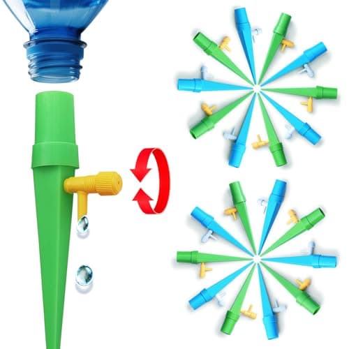 20 Pack Multi Caliber Self Watering Spikes for Plant,Adjustable Plant Dripper,Plant Watering Inserts for Garden,Vacation Plant Waterer Indoor & Outdoor Drip Irrigation - Image 1