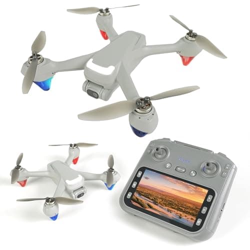 NewUpgraded Large Screen Remote Drones with Camera for Adults 4K, Sturdy Drones for Beginners Safe Auto Return Home, Follow Me, Under 250g, with 32GB SD Card, Cool Flash Lights, Waypoint Flight - Image 1