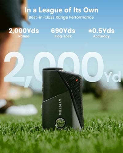 MILESEEY GenePro S1 AI Golf Rangefinder with Smart Slope, 2000 Yards Laser Range Finder 7.5X Magnification, 0.1s Flag Pole Locking Vibration, Magnetic Mount - Thumbnail 4