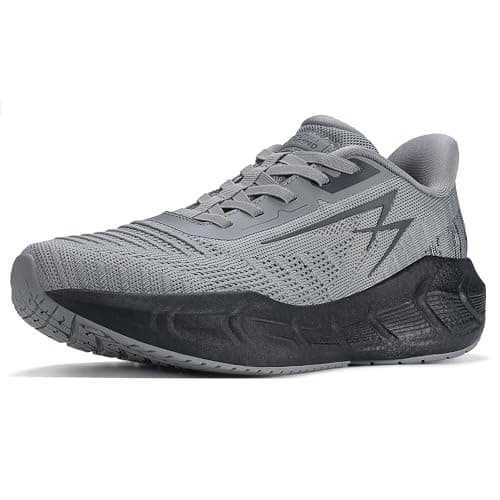 OL OUTJET LEGEND Men's Slip-On Walking Shoes Breathable Running Sneakers Hands-Free Cushion Tennis Shoes Non-Slip Gym Workout Sports Athletic Cross Training Fashion Wide Toe Sneakers Grey - Image 1