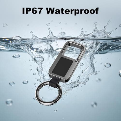 AI.QVOKA Key Chain Tracker Tag, Works with Apple Find My (iOS Only), Car Keychain Accessories for Men, Heavy Duty Key Tracker for Luggage, Backpacks and Suitcases (Black) - Thumbnail 6