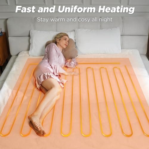 Templewet Heated Mattress Pad Twin Size - Single Control Electric Mattress Pad with 4 Heat Settings & 10 Hour Auto Off,Bed Warmer Mattress Cover 15" Deep - Thumbnail 5