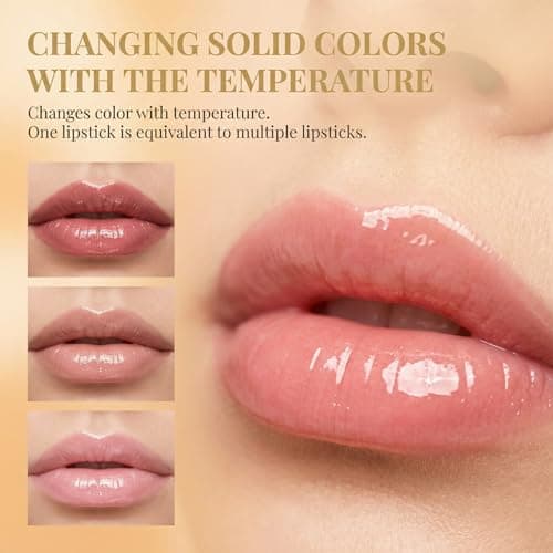 pH Adjusting Lipstick for Mature Women, Transferproof Clear Lip Gloss, Clear lip stick That Changes Color, Long Lasting 24 Hours Moisturizing, Suitable for All Skin Tones (1 Pcs) - Thumbnail 2