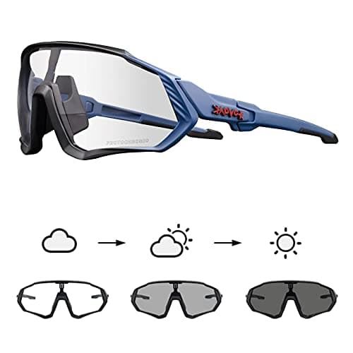 KAPVOE Photochromic Cycling Glasses Men Women Mountain Bike Sunglasses Clear MTB Bicycle Riding - K9408 - Image 1