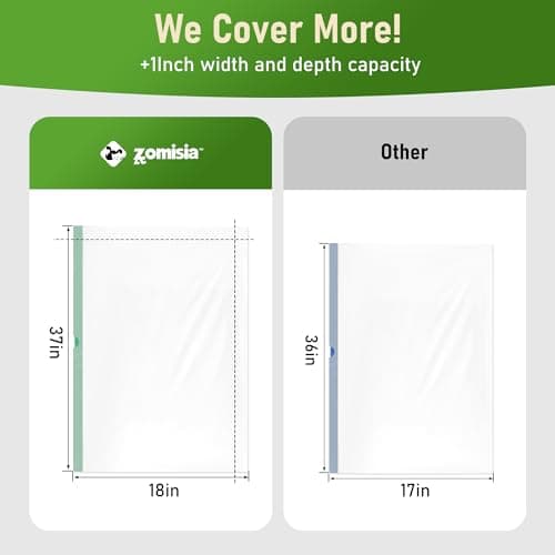 ZOMISIA Cat Litter Box Liners Large - 40 Count 37" x 18" Jumbo Litter Bags with Drawstring, Extra Thick Kitty Litter Pan Liners Tear Resistant Heavy Duty, Easy Clean up for Litter Tray, Unscented - Thumbnail 2