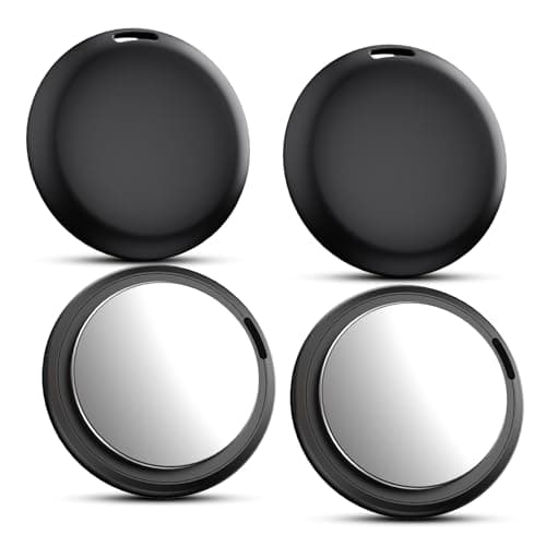 ZOOBELIO Air Tracker Tags 4 Pack - Bluetooth Wallet Tracker, Keys Finder Work with Apple Find My (iOS Only), Smart Item Locator Tags for Luggage, Backpack, Phone (Black) - Image 1