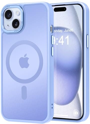 Thomo Upgraded Magnetic for iPhone 15 Plus Case [Compatible with Magsafe] [Mil-Grade Protection], Pocket-Friendly, Slim Translucent Phone Case Cover for iPhone 15 Plus 6.7", Blue - Image 1