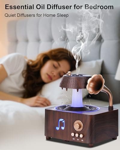 Kaaeiccr Essential Oil Diffuser, Humidifiers For Bedroom, 250ml Cool Mist Rain Diffuser, 7 Colors LED Ambient Light & Auto Shut-Off When Water Runs Out, for Office, Study Room, Yoga, Relaxation & Home - Thumbnail 3