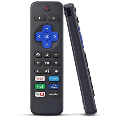 USB-C Rechargeable Roku TV Remote Replacement – Universal Remote Control for TCL, Hisense, Onn Roku TVs, 6 Shortcut Keys, Volume & Mute Control (Not for Roku Stick/Box) - Image 1